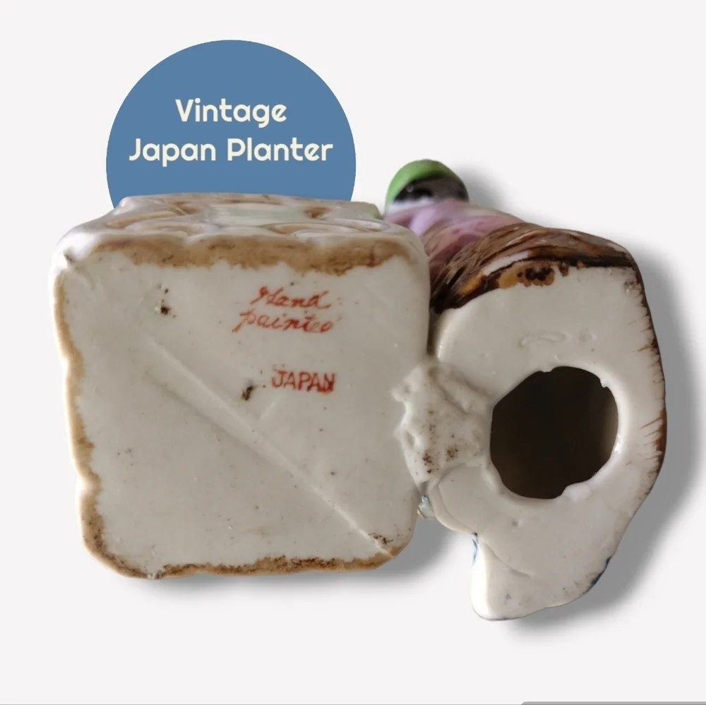 Vintage Japan Asian People Planter